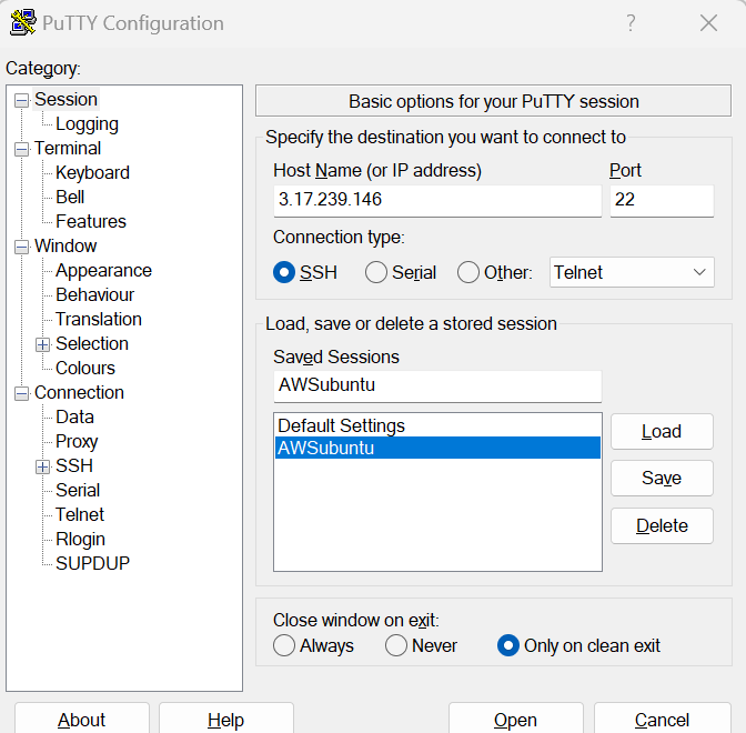 PuTTY 키페어 설정